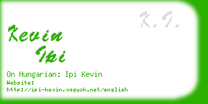 kevin ipi business card